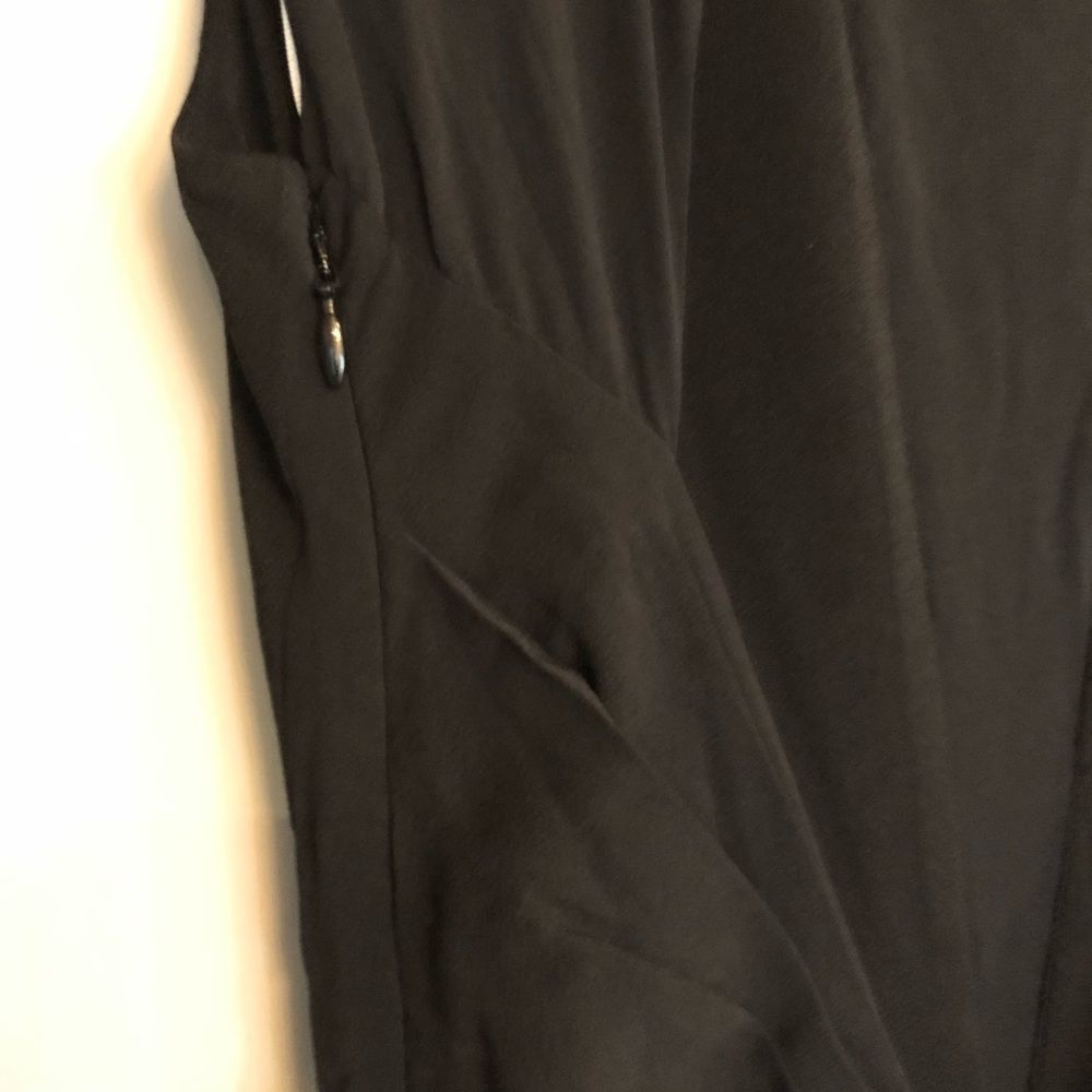 Rachel Zoe Amara Open Back High Slit Gown Dress Black 2 - Picture 6 of 10